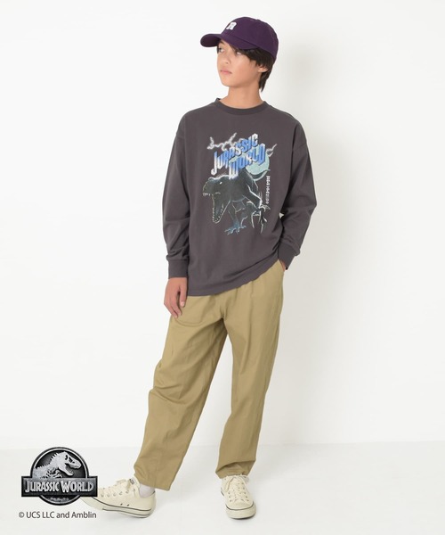 GLAZOS（グラソス）の「【大人向けサイズあり】【ジュラシック・ワールド】ヴィンテージ加工天竺アソートTシャツ（その他トップス・キッズ・チャコールグレー/グレー/ブラック・140cm/150cm/160cm/170cm）」の6枚目の写真