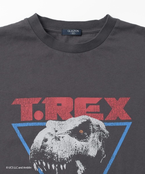 GLAZOS（グラソス）の「【大人向けサイズあり】【ジュラシック・ワールド】ヴィンテージ加工天竺アソートTシャツ（その他トップス・キッズ・チャコールグレー/グレー/ブラック・140cm/150cm/160cm/170cm）」の9枚目の写真