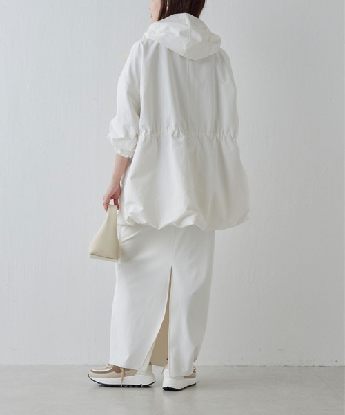 GALLARDAGALANTE(ガリャルダガランテ)の「【2WAY / 撥水】ユーティリティタフタコート(モッズコート・レディース・ホワイト/グレイッシュベージュ・FREE)」の9枚目の写真