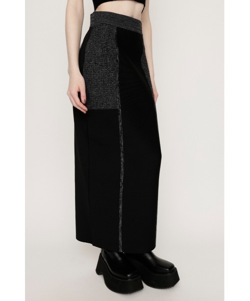 SLY(スライ)の「BLOCKING I LINE KNIT SK ブロッキング アイライン ニット スカート(スカート・レディース・ブラック系その他2/ホワイト系その他2/ブルー系その他・FREE)」の10枚目の写真