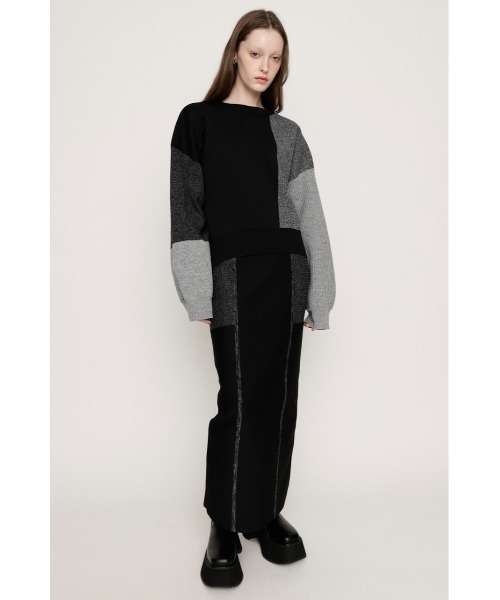 SLY(スライ)の「BLOCKING I LINE KNIT SK ブロッキング アイライン ニット スカート(スカート・レディース・ブラック系その他2/ホワイト系その他2/ブルー系その他・FREE)」の15枚目の写真