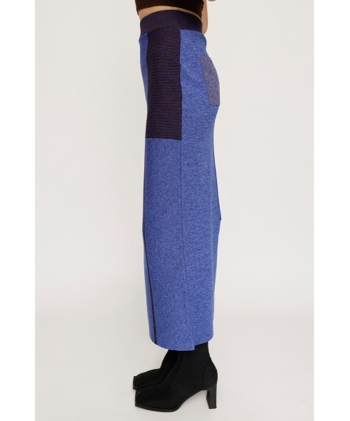 SLY(スライ)の「BLOCKING I LINE KNIT SK ブロッキング アイライン ニット スカート(スカート・レディース・ブラック系その他2/ホワイト系その他2/ブルー系その他・FREE)」の20枚目の写真