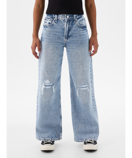 GAP（ギャップ）の「ローストライド リラックス デニム (キッズ)（デニムパンツ・キッズ・ライトインディゴブルー・8/6/12/10/14/16）」の3枚目の写真