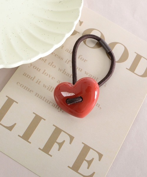 resonance】ぷっくりハート ヘアゴム【8色展開】（ヘアゴム）｜TONE