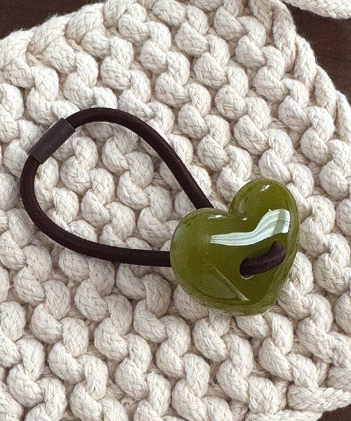 resonance】ぷっくりハート ヘアゴム【8色展開】（ヘアゴム）｜TONE