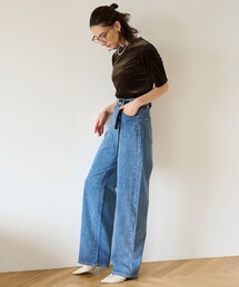 WEB限定】[anuke/アンヌーク] ウエストタック デニム（デニムパンツ