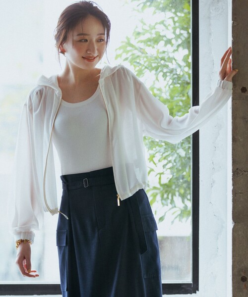 【セール】【接触冷感】シアー パーカー（パーカー）｜any SiS（エニィスィス）