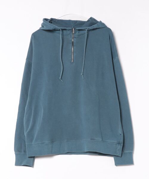 【セール】/ピグメント加工 裏毛スウェットハーフジップパーカー（パーカー）｜NO WAY（ノーウェイ）