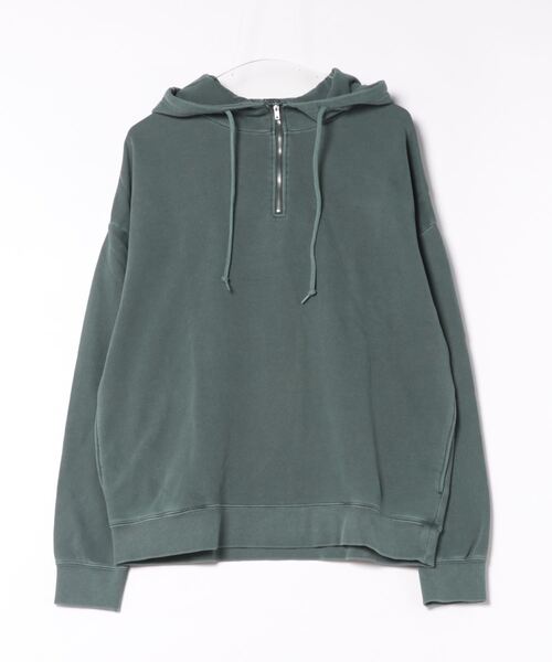 【セール】/ピグメント加工 裏毛スウェットハーフジップパーカー（パーカー）｜NO WAY（ノーウェイ）