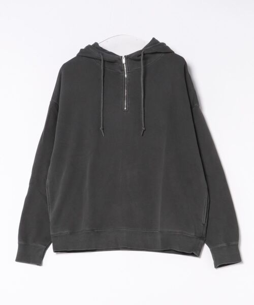 【セール】/ピグメント加工 裏毛スウェットハーフジップパーカー（パーカー）｜NO WAY（ノーウェイ）