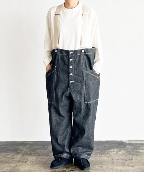 HARVESTY/ハーベスティー DENIM SUSPENDER GARDEN PANTSデニム
