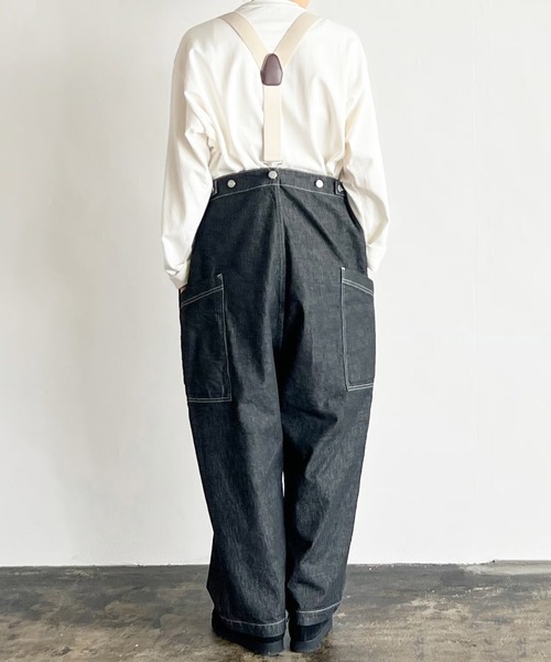 HARVESTY/ハーベスティー DENIM SUSPENDER GARDEN PANTSデニム