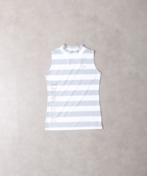 CECIL McBEE(セシルマクビー)の「ボーダーモックネックNS(Tシャツ/カットソー・レディース・ライトグレー/ブラック・2/3/1)」の3枚目の写真