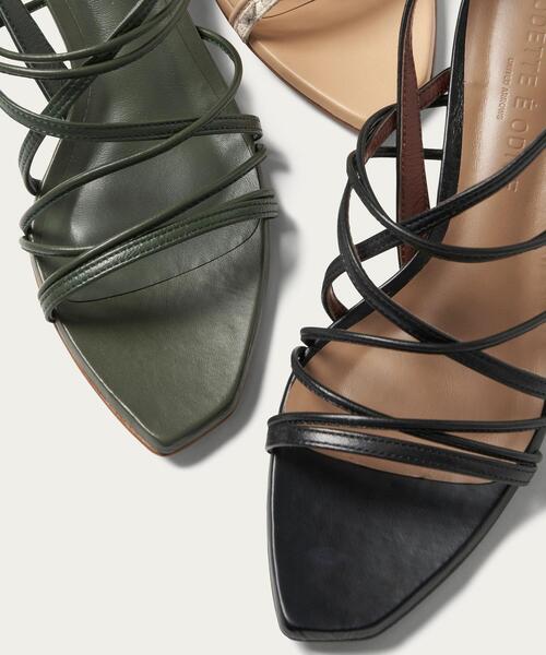 ODETTE E ODILE（オデットエオディール）の「ナローストリング サンダル45↑（サンダル・レディース・ダークグリーン/その他1/ブラック・25cm/24.5cm/24cm/23.5cm/23cm/22.5cm/22cm）」の9枚目の写真