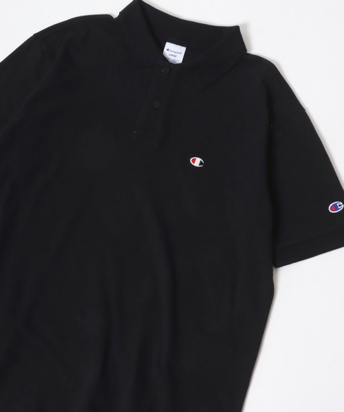 Champion(チャンピオン)の「Champion/チャンピオン ワンポイントロゴ刺繍 ミニワッペン 鹿の子 ポロシャツ レディース メンズ(ポロシャツ・メンズ・ネイビー/ホワイト/ブラック/グレー・M/L/XL)」の3枚目の写真