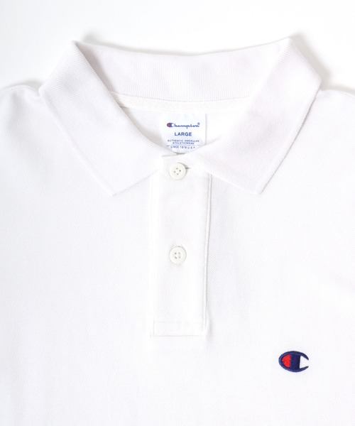Champion(チャンピオン)の「Champion/チャンピオン ワンポイントロゴ刺繍 ミニワッペン 鹿の子 ポロシャツ レディース メンズ(ポロシャツ・メンズ・ネイビー/ホワイト/ブラック/グレー・M/L/XL)」の10枚目の写真