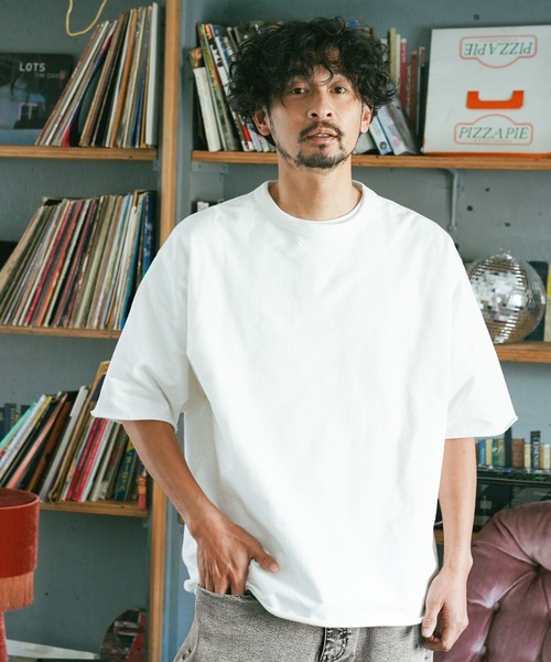 BAYFLOW（ベイフロー）の「スノーカラーハーフスリーブTシャツ（Tシャツ/カットソー・メンズ・ピンク/ネイビー/チャコール/オフホワイト・LARGE/MEDIUM）」の2枚目の写真