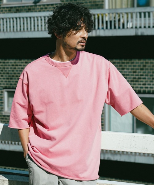 BAYFLOW（ベイフロー）の「スノーカラーハーフスリーブTシャツ（Tシャツ/カットソー・メンズ・ピンク/ネイビー/チャコール/オフホワイト・LARGE/MEDIUM）」の4枚目の写真