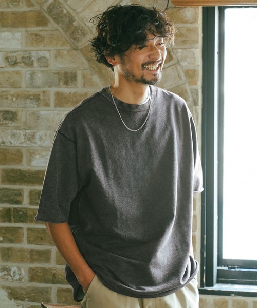 BAYFLOW（ベイフロー）の「スノーカラーハーフスリーブTシャツ（Tシャツ/カットソー・メンズ・ピンク/ネイビー/チャコール/オフホワイト・LARGE/MEDIUM）」の3枚目の写真