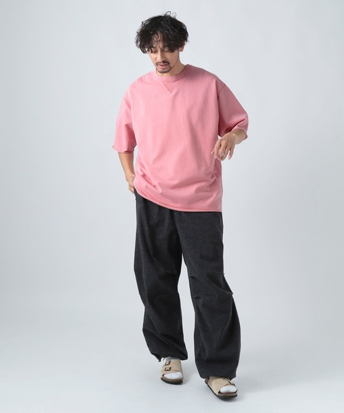 BAYFLOW（ベイフロー）の「スノーカラーハーフスリーブTシャツ（Tシャツ/カットソー・メンズ・ピンク/ネイビー/チャコール/オフホワイト・LARGE/MEDIUM）」の7枚目の写真