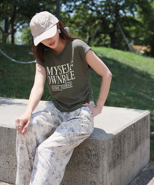 Bifrost(ビフレスト)の「ロゴプリントドロストTシャツ(Tシャツ/カットソー・レディース・ホワイト/ダークグレー/ベージュ・L/M)」の21枚目の写真