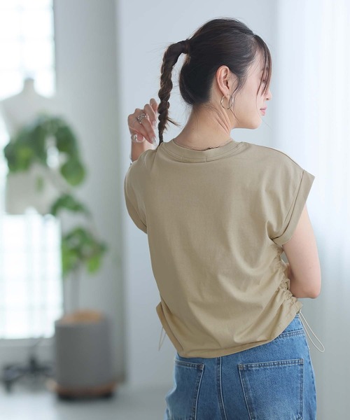 Bifrost(ビフレスト)の「ロゴプリントドロストTシャツ(Tシャツ/カットソー・レディース・ホワイト/ダークグレー/ベージュ・L/M)」の9枚目の写真