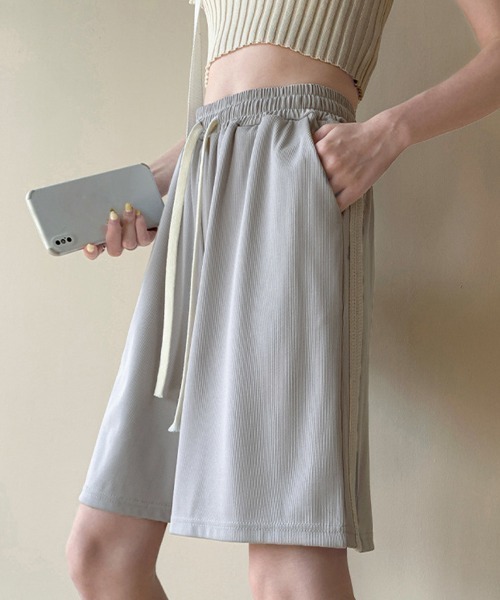 Miniministore(ミニミニストア)の「ショートパンツ スウェットパンツ 韓国夏(スウェットパンツ・レディース・ピンク/グレー/アイボリー・L/XL/M)」の2枚目の写真