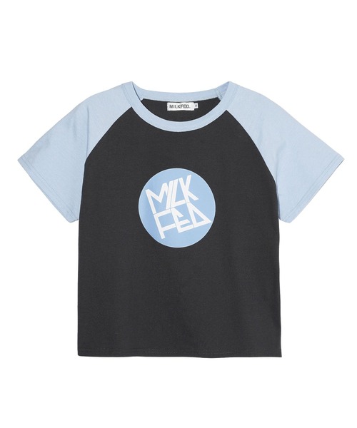 MILKFED.（ミルクフェド）の「CIRCLE LOGO COMPACT B/B TEE（Tシャツ/カットソー・レディース・ブラック/ライトピンク/ライトブルー・S/M）」の6枚目の写真