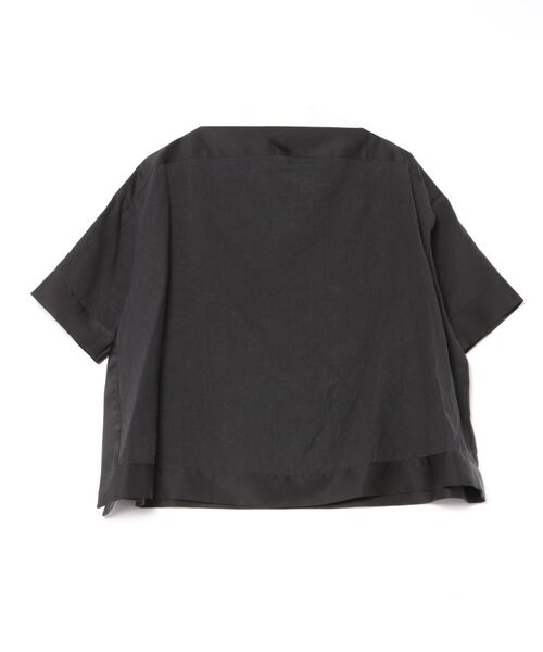 gomme（ゴム）の「フレンチリネン　プルオブラウス（シャツ/ブラウス・レディース・キナリ/ブラック・MEDIUM）」の10枚目の写真