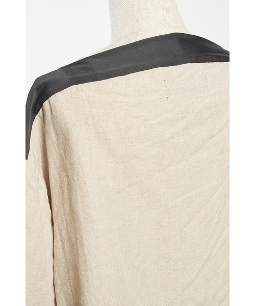 gomme（ゴム）の「フレンチリネン　プルオブラウス（シャツ/ブラウス・レディース・キナリ/ブラック・MEDIUM）」の20枚目の写真