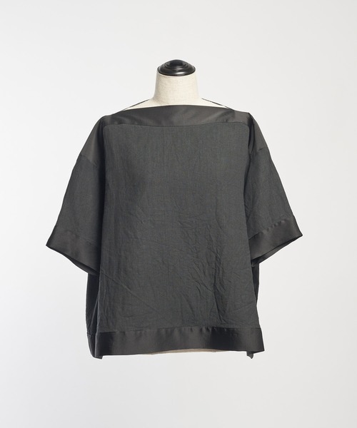 gomme（ゴム）の「フレンチリネン　プルオブラウス（シャツ/ブラウス・レディース・キナリ/ブラック・MEDIUM）」の21枚目の写真