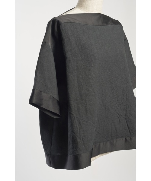 gomme（ゴム）の「フレンチリネン　プルオブラウス（シャツ/ブラウス・レディース・キナリ/ブラック・MEDIUM）」の14枚目の写真
