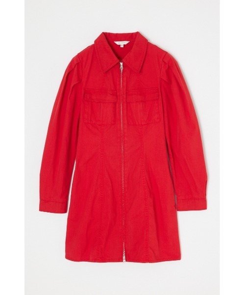 MOUSSY（マウジー）の「PATCH POCKET ZIPUP ワンピース（ワンピース・レディース・ライトブラック/バーガンディー/ライトベージュ・1/2）」の3枚目の写真