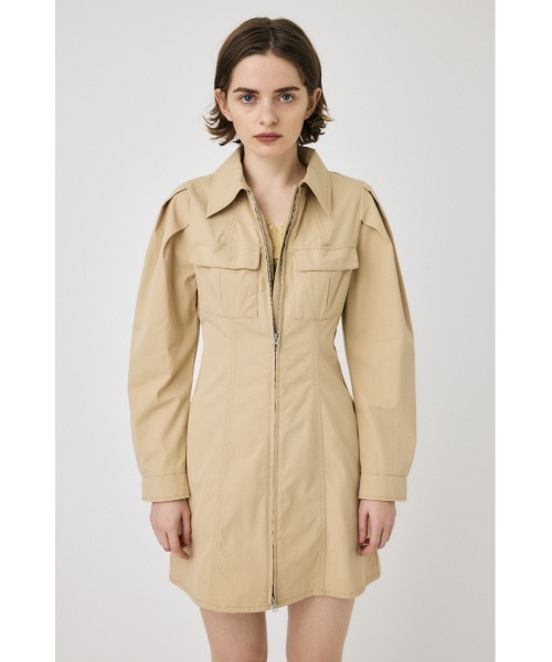 MOUSSY（マウジー）の「PATCH POCKET ZIPUP ワンピース（ワンピース・レディース・ライトブラック/バーガンディー/ライトベージュ・1/2）」の12枚目の写真