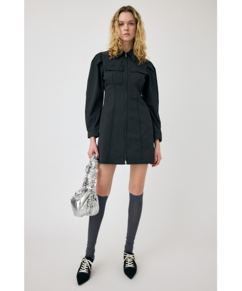 MOUSSY（マウジー）の「PATCH POCKET ZIPUP ワンピース（ワンピース・レディース・ライトブラック/バーガンディー/ライトベージュ・1/2）」の21枚目の写真
