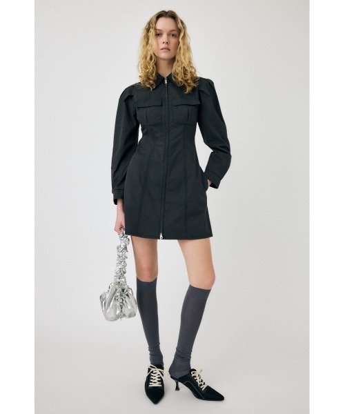 MOUSSY（マウジー）の「PATCH POCKET ZIPUP ワンピース（ワンピース・レディース・ライトブラック/バーガンディー/ライトベージュ・1/2）」の22枚目の写真