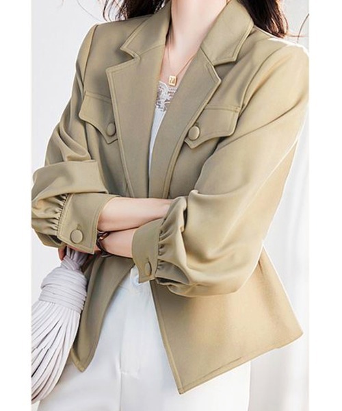 Miniministore(ミニミニストア)の「テーラージャケット レディース 春(その他アウター・レディース・ブラック/ベージュ・M/L)」の19枚目の写真