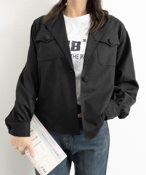 Miniministore(ミニミニストア)の「テーラージャケット レディース 春(その他アウター・レディース・ブラック/ベージュ・M/L)」の21枚目の写真