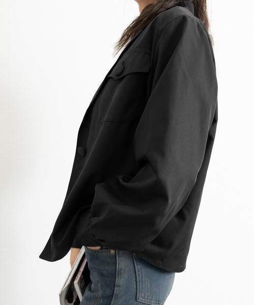 Miniministore(ミニミニストア)の「テーラージャケット レディース 春(その他アウター・レディース・ブラック/ベージュ・M/L)」の22枚目の写真