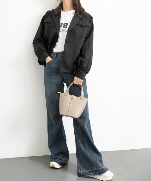 Miniministore(ミニミニストア)の「テーラージャケット レディース 春(その他アウター・レディース・ブラック/ベージュ・M/L)」の12枚目の写真