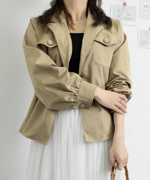 Miniministore(ミニミニストア)の「テーラージャケット レディース 春(その他アウター・レディース・ブラック/ベージュ・M/L)」の13枚目の写真