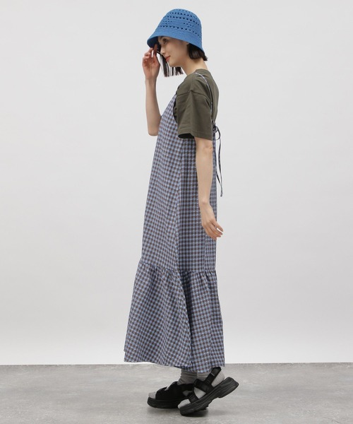 LAKOLE(ラコレ)の「アソートティアードキャミワンピース / 112095(ワンピース・レディース・ブラック/オレンジ/ブルー・FREE)」の7枚目の写真