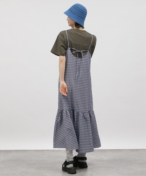 LAKOLE(ラコレ)の「アソートティアードキャミワンピース / 112095(ワンピース・レディース・ブラック/オレンジ/ブルー・FREE)」の8枚目の写真