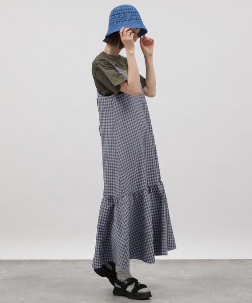 LAKOLE(ラコレ)の「アソートティアードキャミワンピース / 112095(ワンピース・レディース・ブラック/オレンジ/ブルー・FREE)」の9枚目の写真