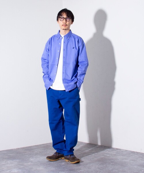 BEVERLY HILLS POLO CLUB(ビバリーヒルズポロクラブ)の「【BEVERLY HILLS POLO CLUB/ビバリーヒルズポロクラブ】スタンダードB.Dシャツ (無地/ストライプ)(シャツ/ブラウス・メンズ・オフホワイト/ネイビー/グリーン系その他3/イエロー/ホワイト系その他4/ホワイト系その他5/サックスブルー/インディゴブルー・M/L/XL)」の9枚目の写真