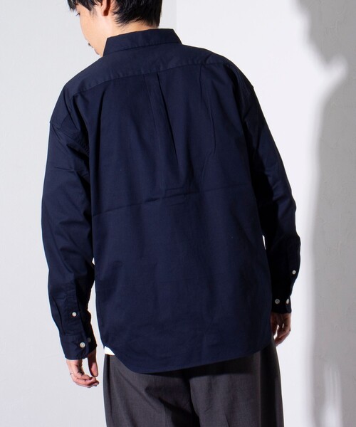 BEVERLY HILLS POLO CLUB(ビバリーヒルズポロクラブ)の「【BEVERLY HILLS POLO CLUB/ビバリーヒルズポロクラブ】スタンダードB.Dシャツ (無地/ストライプ)(シャツ/ブラウス・メンズ・オフホワイト/ネイビー/グリーン系その他3/イエロー/ホワイト系その他4/ホワイト系その他5/サックスブルー/インディゴブルー・M/L/XL)」の11枚目の写真