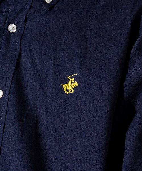 BEVERLY HILLS POLO CLUB(ビバリーヒルズポロクラブ)の「【BEVERLY HILLS POLO CLUB/ビバリーヒルズポロクラブ】スタンダードB.Dシャツ (無地/ストライプ)(シャツ/ブラウス・メンズ・オフホワイト/ネイビー/グリーン系その他3/イエロー/ホワイト系その他4/ホワイト系その他5/サックスブルー/インディゴブルー・M/L/XL)」の14枚目の写真