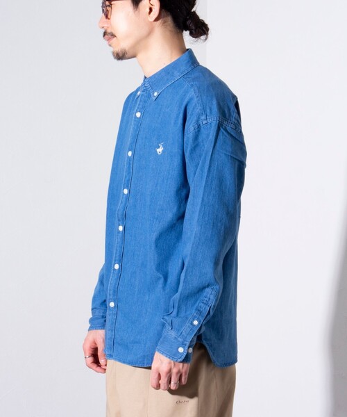 BEVERLY HILLS POLO CLUB(ビバリーヒルズポロクラブ)の「【BEVERLY HILLS POLO CLUB/ビバリーヒルズポロクラブ】スタンダードB.Dシャツ (無地/ストライプ)(シャツ/ブラウス・メンズ・オフホワイト/ネイビー/グリーン系その他3/イエロー/ホワイト系その他4/ホワイト系その他5/サックスブルー/インディゴブルー・M/L/XL)」の18枚目の写真