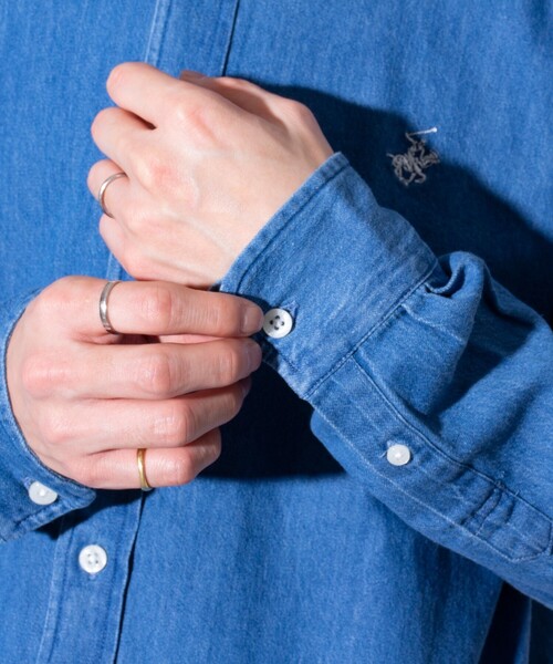 BEVERLY HILLS POLO CLUB(ビバリーヒルズポロクラブ)の「【BEVERLY HILLS POLO CLUB/ビバリーヒルズポロクラブ】スタンダードB.Dシャツ (無地/ストライプ)(シャツ/ブラウス・メンズ・オフホワイト/ネイビー/グリーン系その他3/イエロー/ホワイト系その他4/ホワイト系その他5/サックスブルー/インディゴブルー・M/L/XL)」の22枚目の写真