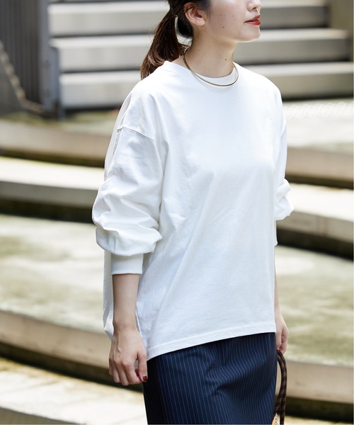 JOURNAL STANDARD（ジャーナルスタンダード）の「《追加6》タックスウェットシャツ（Tシャツ/カットソー・レディース・ホワイト/ブラック/チャコールグレー・FREE）」の11枚目の写真